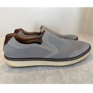 Johnston & Murphy Men's McGuffey Knit Slip-On in Gray size 11.5